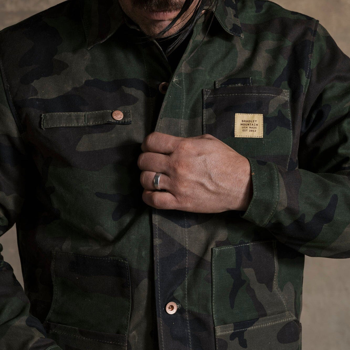 4-Season Cabin Jacket - Waxed Camo Bradley Mountain 
