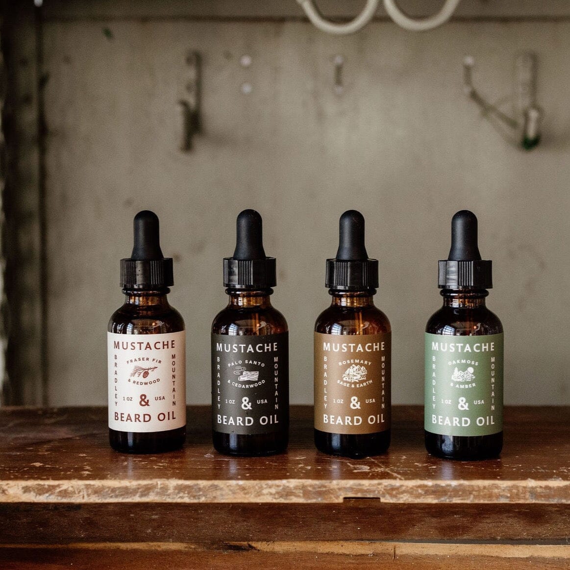 Mustache & Beard Oil - Oakmoss & Amber Bradley Mountain 