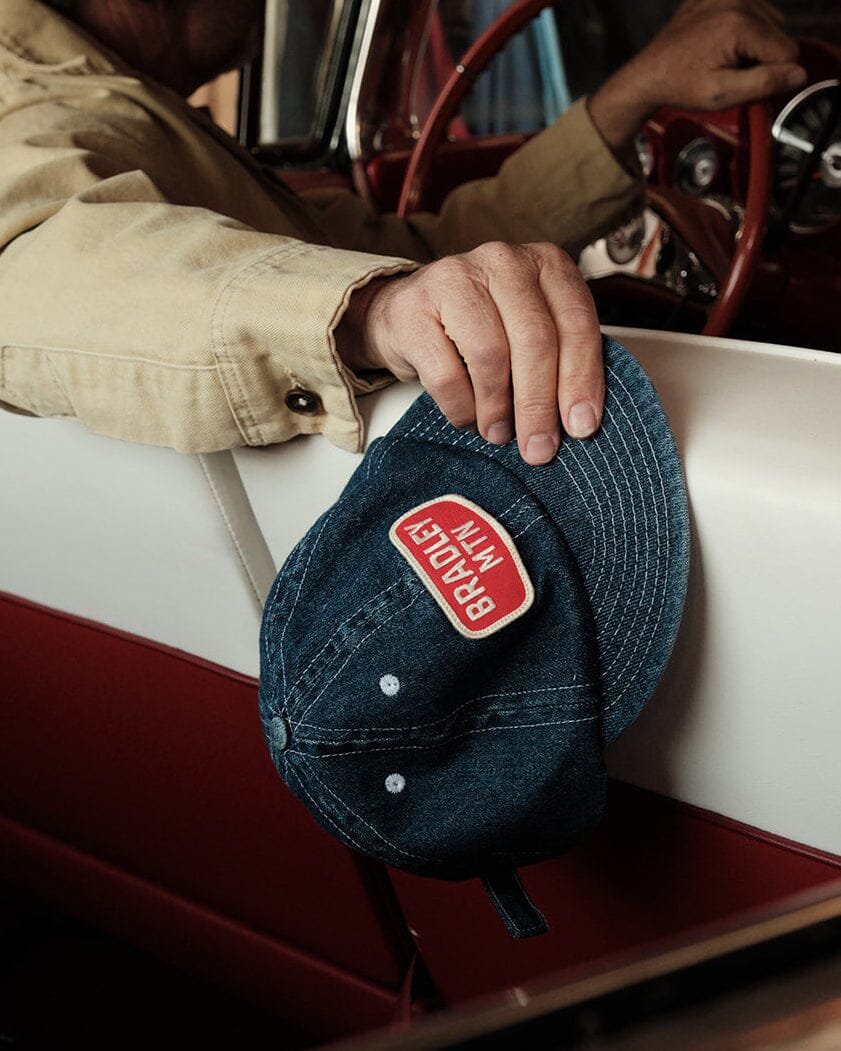Old School Patch Cap - Washed Denim Bradley Mountain 