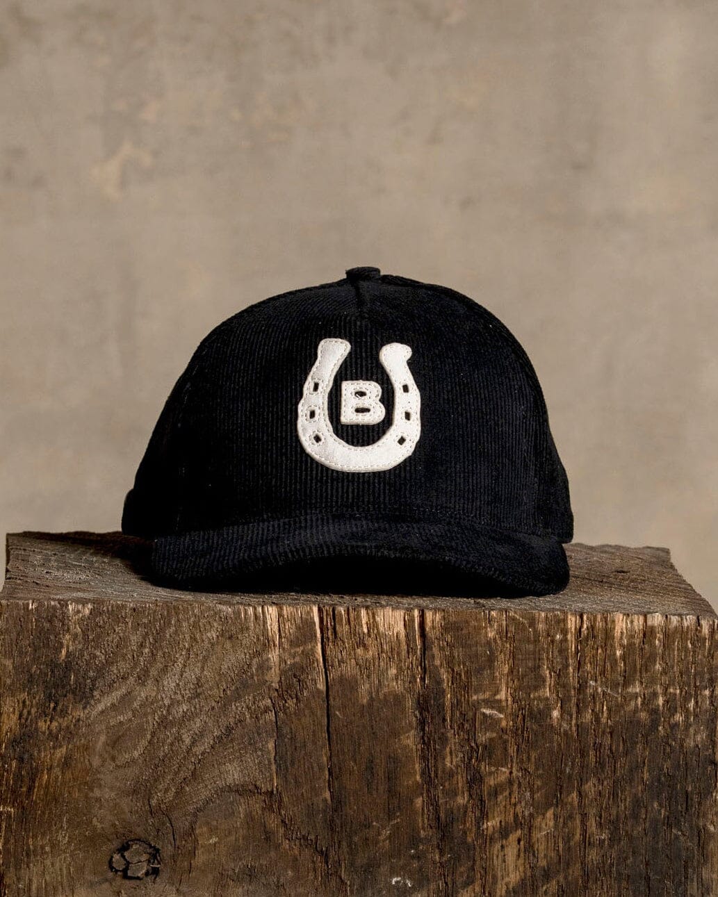 Horseshoe Appliqué Hat - Black Cord Bradley Mountain 