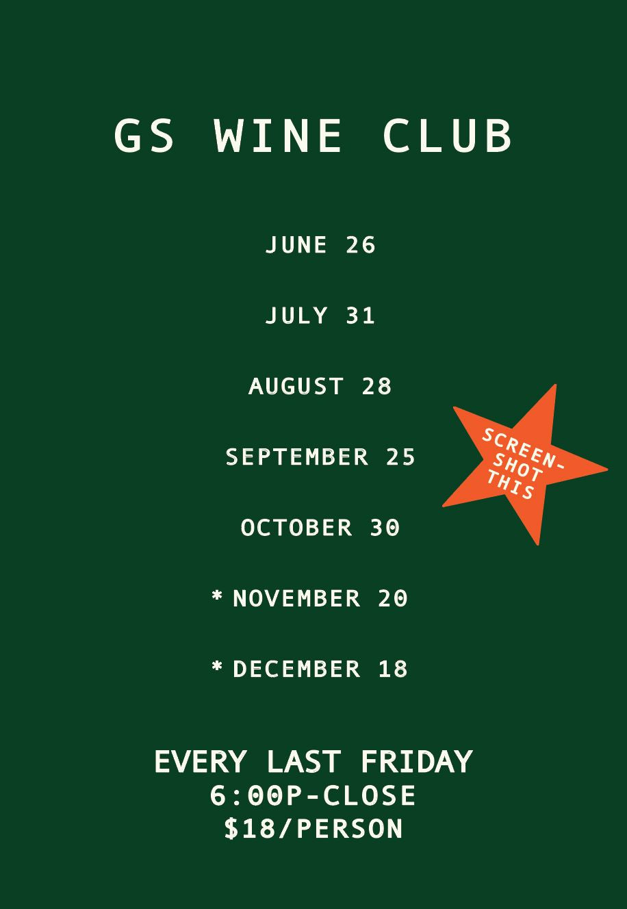 Wine Club - July 31st Event Event 